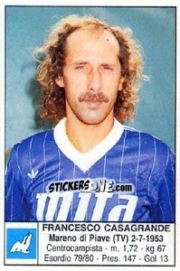 Cromo Francesco Casagrande - Calciatori 1985-1986 - Edis