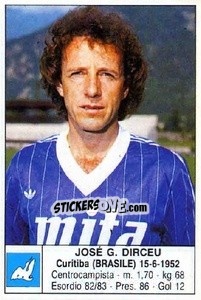 Cromo José G. Dirceu - Calciatori 1985-1986 - Edis