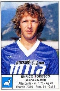 Figurina Enrico Todesco - Calciatori 1985-1986 - Edis