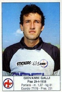 Sticker Giovanni Galli - Calciatori 1985-1986 - Edis