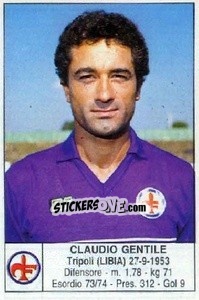 Figurina Claudio Gentile - Calciatori 1985-1986 - Edis
