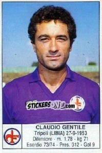 Sticker Claudio Gentile - Calciatori 1985-1986 n. 58 - Edis