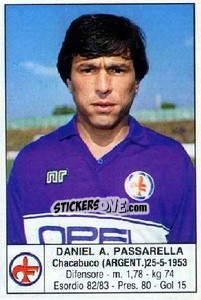 Sticker Daniel A. Passarella - Calciatori 1985-1986 n. 62 - Edis