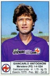 Figurina Giancarlo Antognoni - Calciatori 1985-1986 - Edis