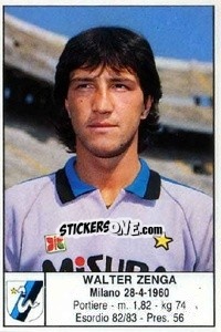 Figurina Walter Zenga - Calciatori 1985-1986 - Edis