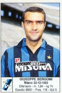 Sticker Giuseppe Bergomi - Calciatori 1985-1986 n. 72 - Edis