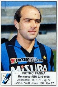 Sticker Pietro Fanna - Calciatori 1985-1986 - Edis