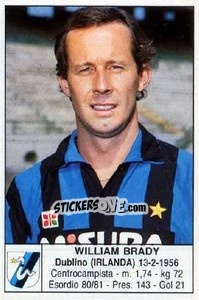 Figurina William Brady - Calciatori 1985-1986 - Edis