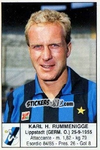 Sticker Karl H. Rummenigge - Calciatori 1985-1986 - Edis