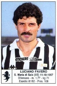 Cromo Luciano Favero - Calciatori 1985-1986 - Edis