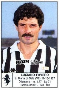 Sticker Luciano Favero - Calciatori 1985-1986 n. 86 - Edis