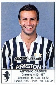 Sticker Antonio Cabrini - Calciatori 1985-1986 n. 87 - Edis