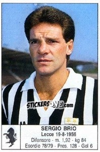 Cromo Sergio Brio - Calciatori 1985-1986 - Edis