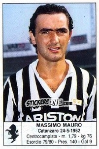 Cromo Massimo Mauro - Calciatori 1985-1986 - Edis