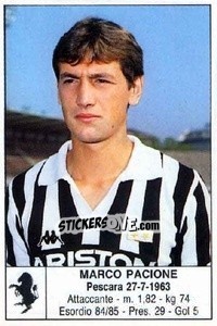 Figurina Marco Pacione - Calciatori 1985-1986 - Edis