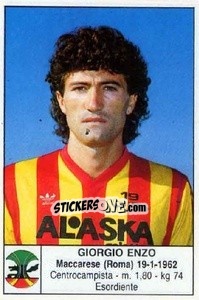 Sticker Giorgio Enzo - Calciatori 1985-1986 - Edis