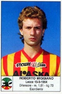 Cromo Roberto Miggiano - Calciatori 1985-1986 - Edis