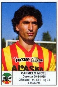 Figurina Carmelo Miceli - Calciatori 1985-1986 - Edis