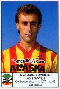Sticker Claudio Luperto - Calciatori 1985-1986 - Edis