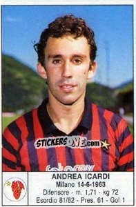 Sticker Andrea Icardi - Calciatori 1985-1986 n. 116 - Edis