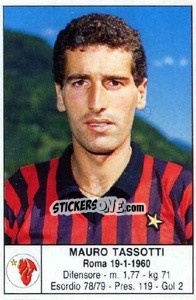 Cromo Mauro Tassotti - Calciatori 1985-1986 - Edis