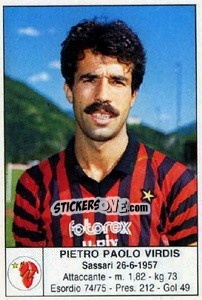 Cromo Pietro Paolo Virdis - Calciatori 1985-1986 - Edis