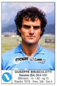 Figurina Giuseppe Bruscolotti - Calciatori 1985-1986 - Edis