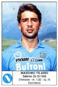 Figurina Massimo Filardi - Calciatori 1985-1986 - Edis