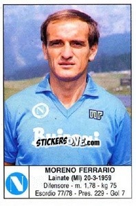 Figurina Moreno Ferrario - Calciatori 1985-1986 - Edis