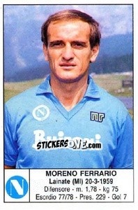 Figurina Moreno Ferrario - Calciatori 1985-1986 n. 131 - Edis