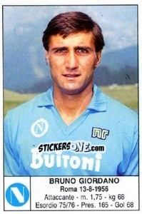 Figurina Bruno Giordano - Calciatori 1985-1986 - Edis