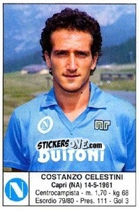 Cromo Costanzo Celestini - Calciatori 1985-1986 - Edis