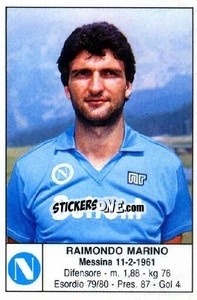 Cromo Raimondo Marino - Calciatori 1985-1986 - Edis