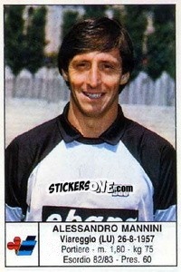 Figurina Alessandro Mannini - Calciatori 1985-1986 - Edis