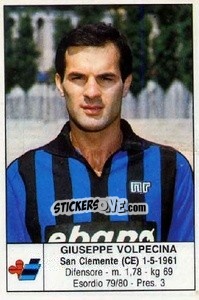 Figurina Giuseppe Volpecina - Calciatori 1985-1986 - Edis