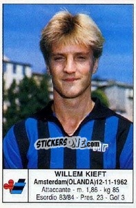 Cromo Willem Kieft - Calciatori 1985-1986 - Edis