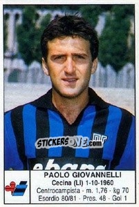 Sticker Paolo Giovannelli - Calciatori 1985-1986 - Edis