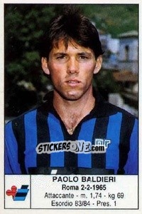 Figurina Paolo Baldieri - Calciatori 1985-1986 - Edis