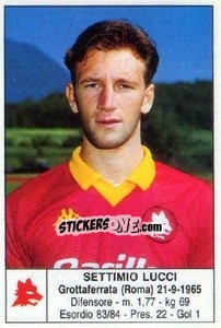 Sticker Settimio Lucci - Calciatori 1985-1986 n. 156 - Edis