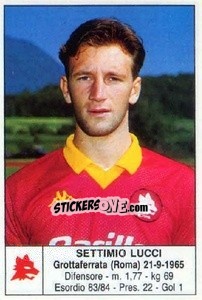 Sticker Settimio Lucci - Calciatori 1985-1986 - Edis