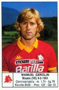 Cromo Manuel Gerolin - Calciatori 1985-1986 - Edis