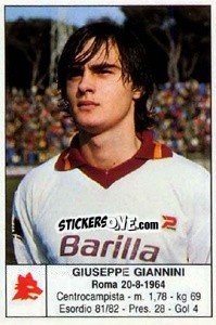 Sticker Giuseppe Giannini - Calciatori 1985-1986 - Edis