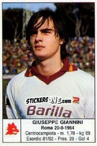 Sticker Giuseppe Giannini - Calciatori 1985-1986 n. 166 - Edis