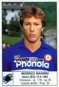 Figurina Moreno Mannini - Calciatori 1985-1986 - Edis