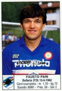 Sticker Fausto Pari - Calciatori 1985-1986 - Edis