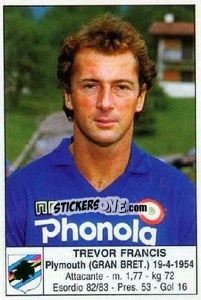 Cromo Trevor Francis - Calciatori 1985-1986 - Edis