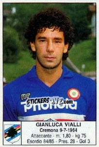 Figurina Gianluca Vialli - Calciatori 1985-1986 - Edis