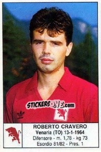 Cromo Roberto Cravero - Calciatori 1985-1986 - Edis