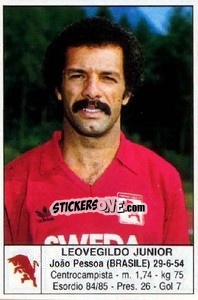 Figurina Leovegildo Junior - Calciatori 1985-1986 - Edis