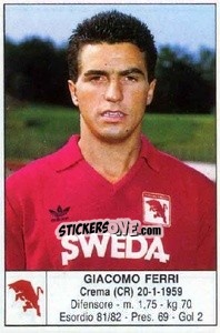 Sticker Giacomo Ferri - Calciatori 1985-1986 n. 188 - Edis